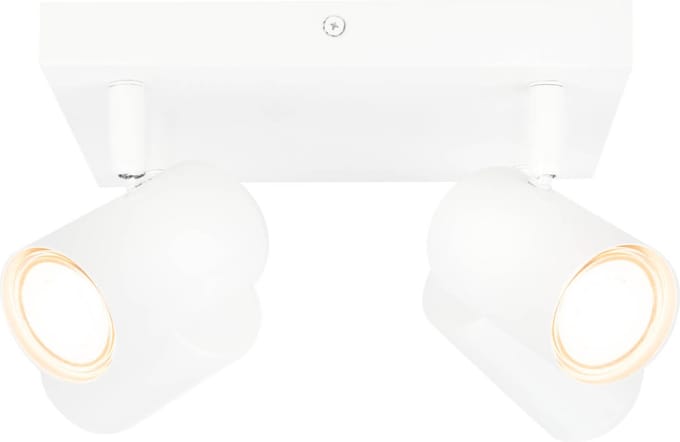 Ledvion LED Plafondspot Wit 4-lichts Vierkant GU10 3W warm wit