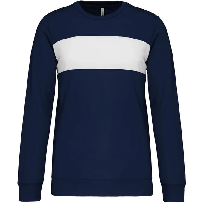 PROACT® Sweater in polyester kind PA374 - Sporty Navy / White - 10/12 years (10/12 ans)