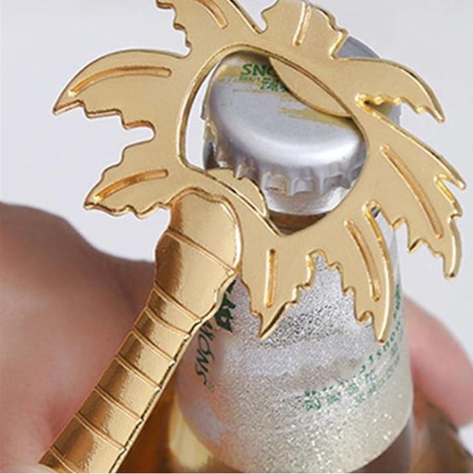 *** Luxe Gouden Party Bieropener - Palmboom - Cadeautip - van Heble® ***