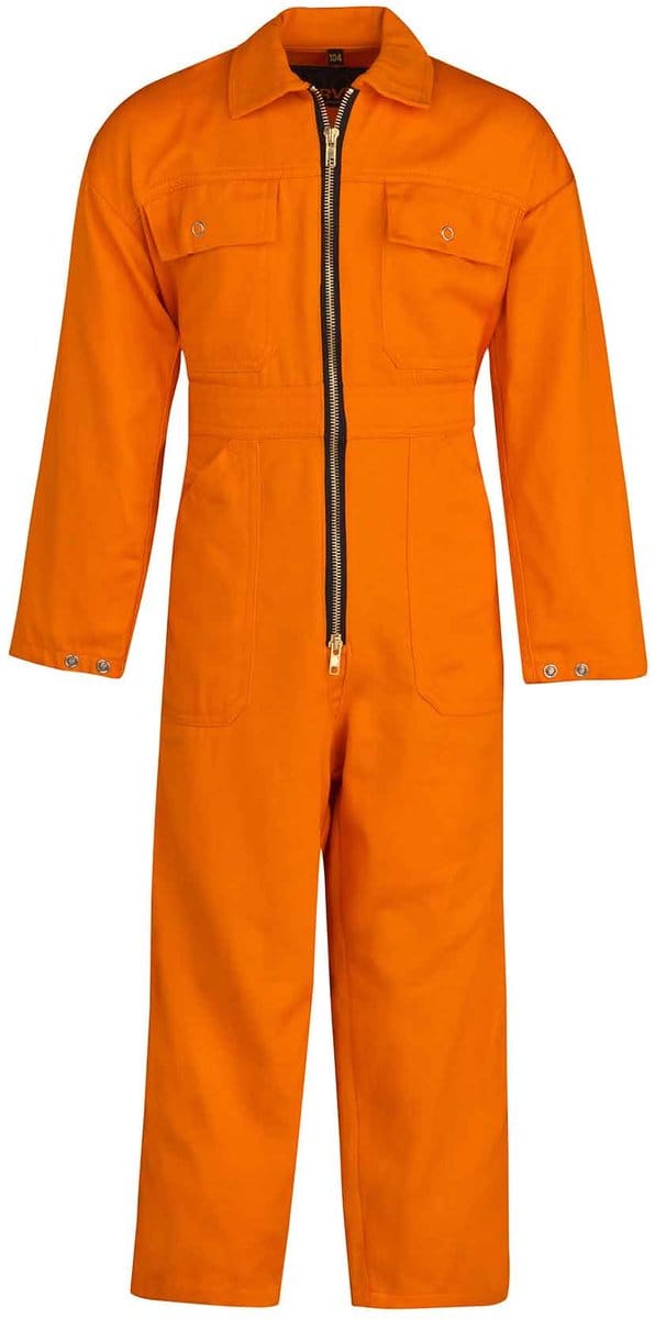 STØRVIK Kinderoverall - Jongens & Meisjes - Rits - Maat 116 - Oranje