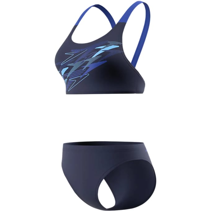 Speedo Dames Bikini Medley Logo V-Back Marine/Blauw