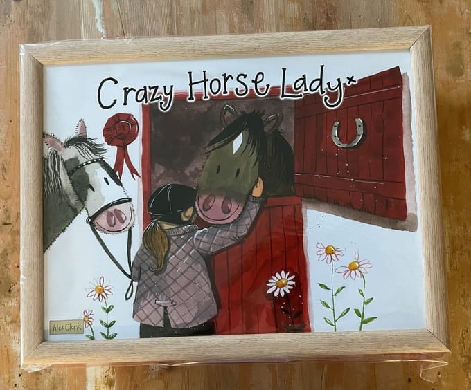Alex Clark Schootkussen Paarden ~Crazy Horse Lady Lap Tray'