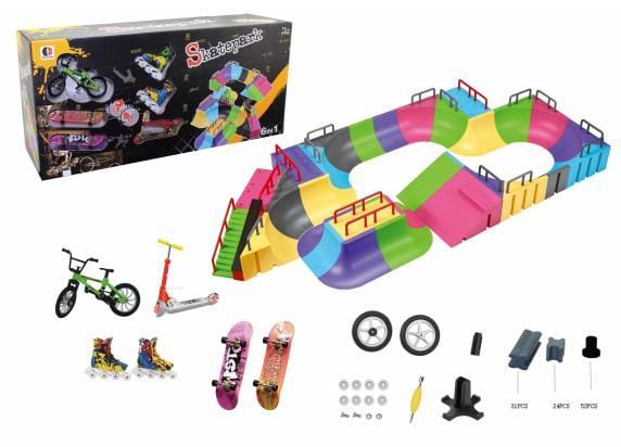 Skatepark multicolour 6-in-1 Fingerboards