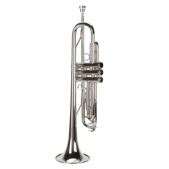 Bb Trompet Set met Mondstuk Vernikkeld Bastrompet Blaasinstrument voor Student Beginner goud