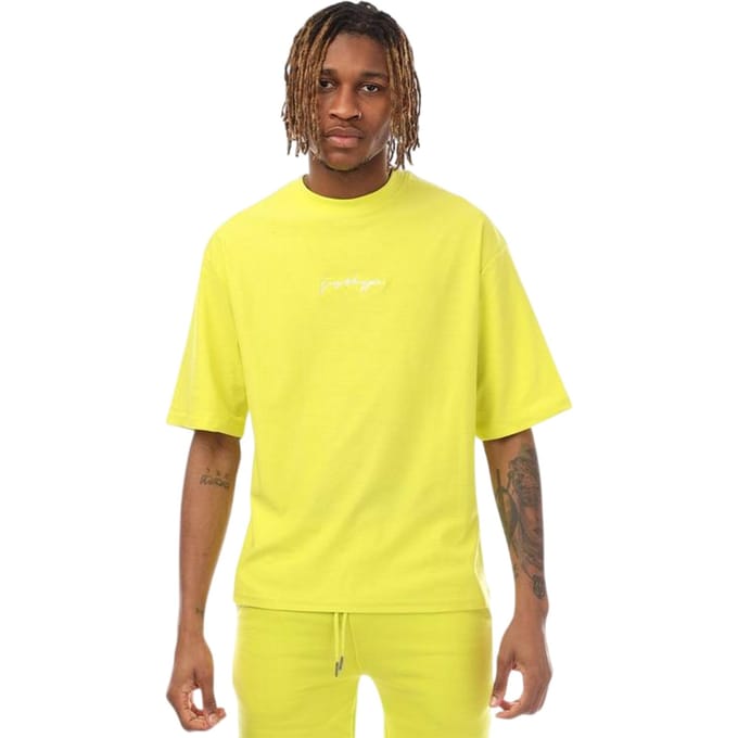 Hype Oversized T-shirt voor heren met kenmerkend logo (Kalk)