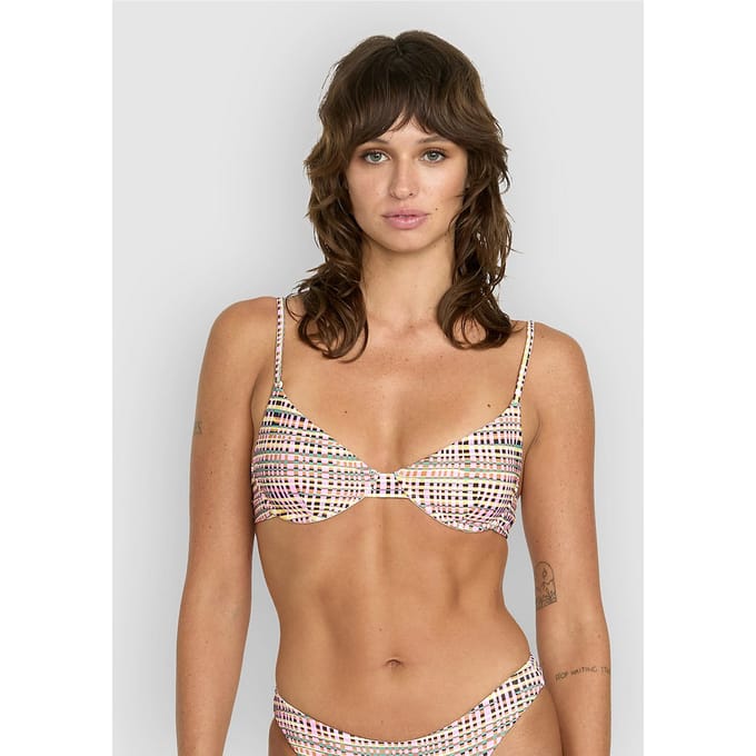 Volcom Crossed Path Uwire Bikini Top patroon