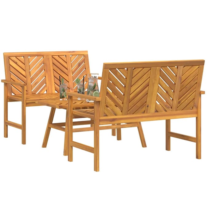 vidaXL - Tuin - loungeset - 3 - st - Bruin - Massief - Acacia - Hout