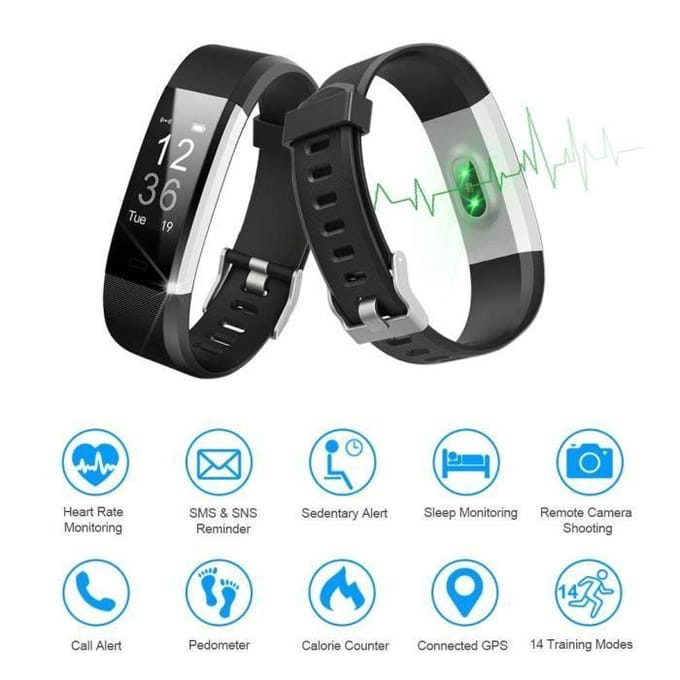 ID115 Smartwatch-Zwart