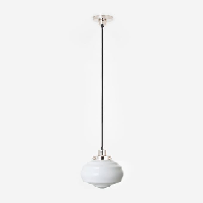 Hanglamp aan snoer Alphonse 20's Nikkel - Art Deco Trade