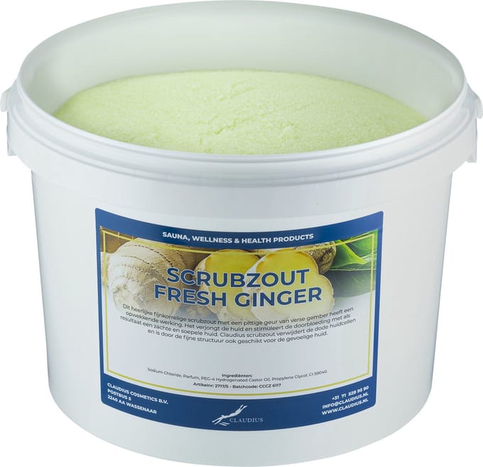 Scrubzout Fresh Ginger - 20 KG - Hydraterende Lichaamsscrub