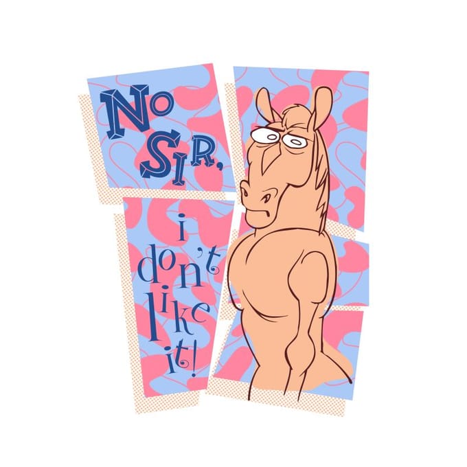 Ren & Stimpy No Sir I Don't Like It! Men's T-Shirt - Wit - XL