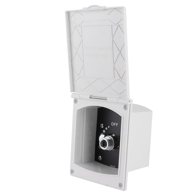 1 2 inch RV Buiten Douchebox Inlaat en Uitlaat Interface Wit voor Caravan RV Boot Camper Zonder Doucheslang Hoofd white