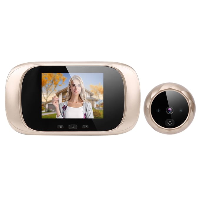 2,8 inch TFT LCD Visuele Deurkijker IR Nachtzicht Cyclische Opslag Camera Deurbel Ding Dong Slimme Toegangscontrole goud