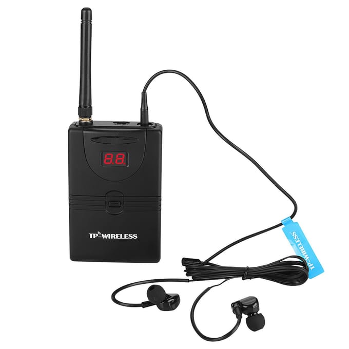Draadloos In-Ear Monitorsysteem 2.4GHz Professioneel Digitaal In-Ear Monitor On Stage o Systeem EU Plug black