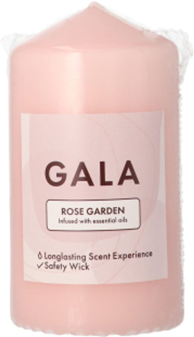 6x GALA Geurstompkaarsen Ø 58 mm · 110 mm roze - Rose Garden
