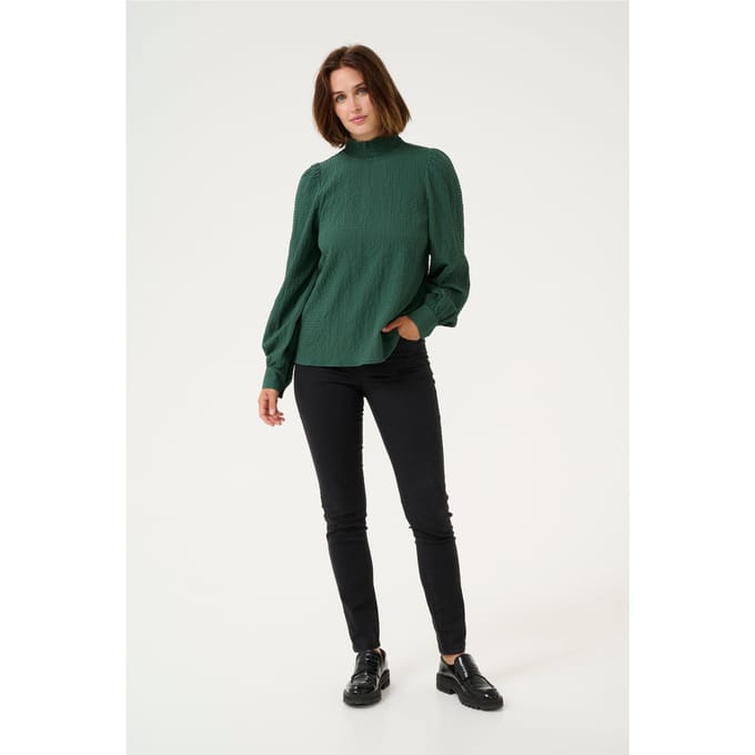 Blouse met lange mouwen Regular fit Garden Topiary green