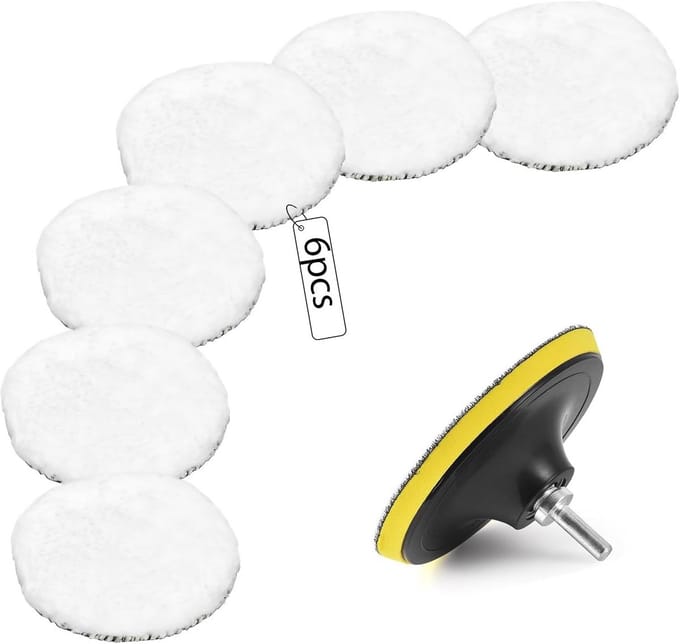 Polijstsponzen Auto - Poetspads - Auto Polijsten - Set van 1 - 8x8x1 cm - Diverse Kleuren