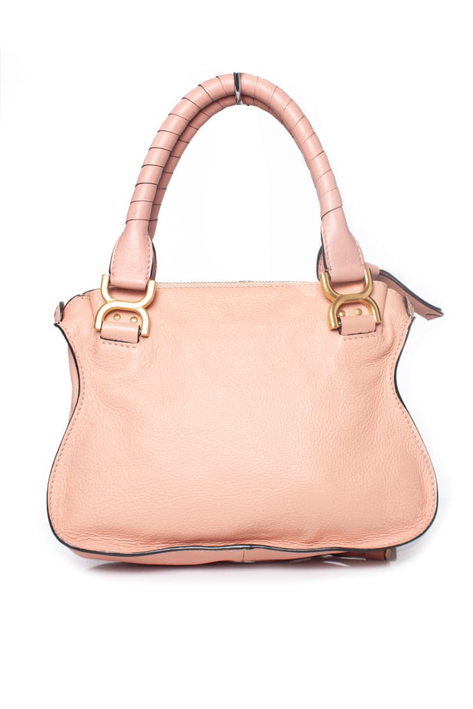 Chloe Kleine leren Marcie-tas in Fallow-roze