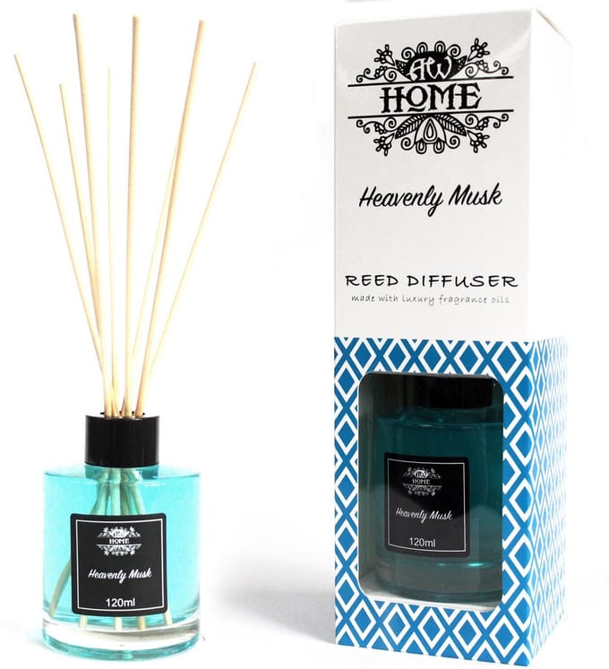 AW Geurstokjes - Hemelse Musk - 120ml - Aromatische Riet Diffuser - Aromatherapie