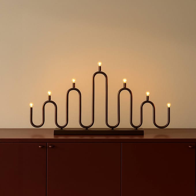 Globen Lighting kandelaar Noel 7, brons, breedte 76 cm