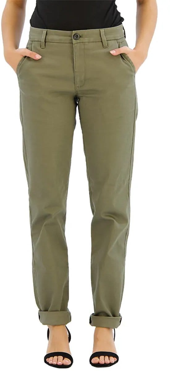 Dockers Weekend Regular Slim Ankle Fit Chino Broek Groen 24 / Long Vrouw