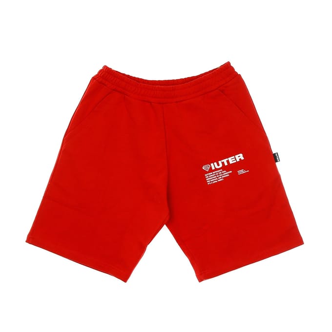 Heren trainingsbroek Info Sweatshort Rood