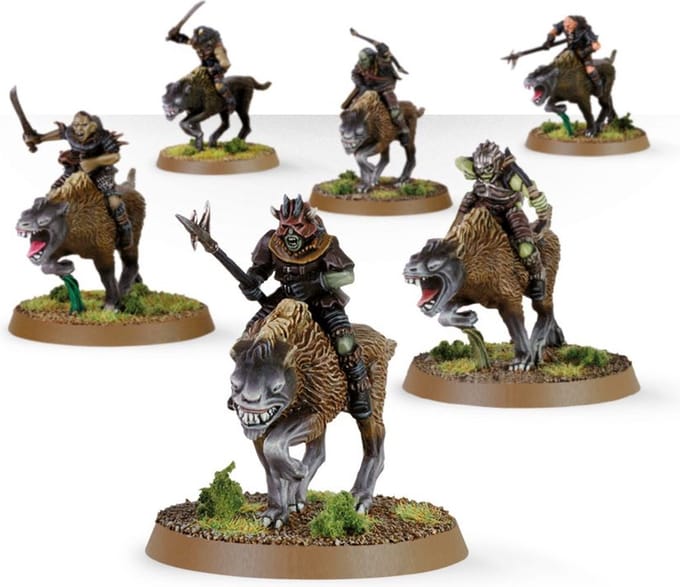 Set van 6 figuren Games Workshop Warhammer Middle Earth - Chevaucheurs de Wargs