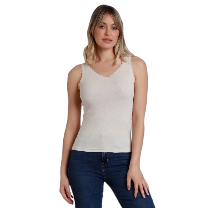 Romantisch geribbelde t-shirt voor dames Admas