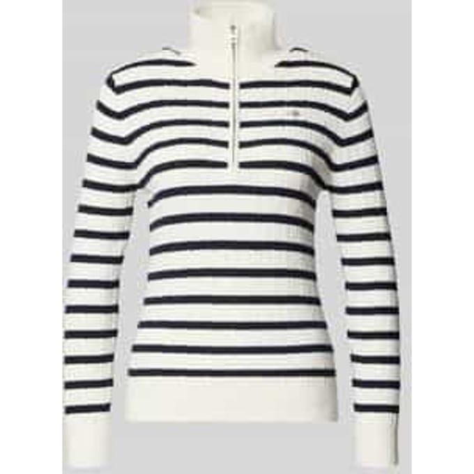 Jeansblouse met gestikt logo en sportmanchetten
