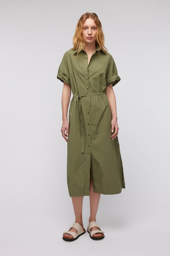 Knitted Lisette Dress Olive Größe: S | Blusenkleider Outlet | Damen | Grün