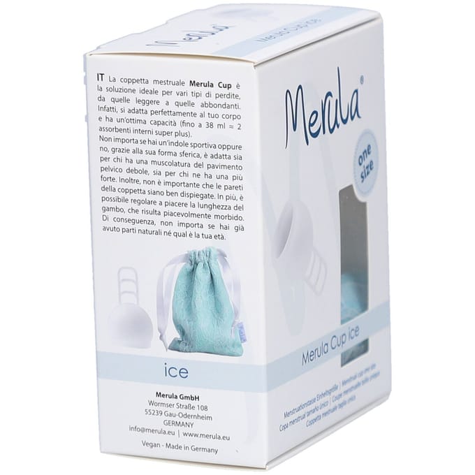 Merula herbruikbare menstruatiecup - ice wit/transparant