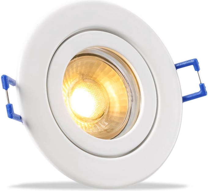 IP44 Platte "3 - step"Inbouwspot Ruby - badkamer of buiten - Ronde spot - Wit - Extra Warm Wit - 2700K - 6 Watt - Paulmann