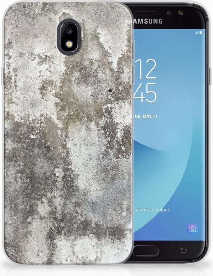 Samsung Galaxy J7 2017 | J7 Pro TPU Siliconen Hoesje Beton Print