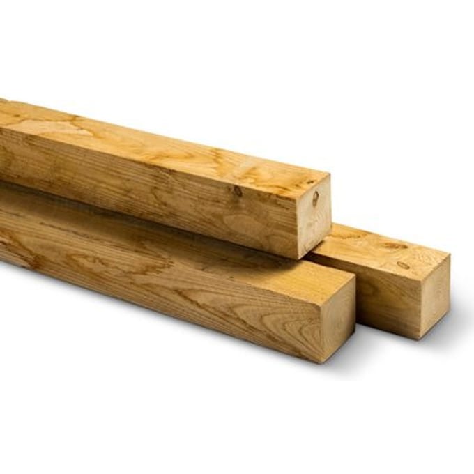 Intergard Kastanjehouten palen vierkant rustiek 8x8x250cm