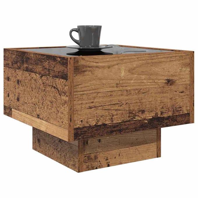 vidaXL - Salontafel - Oud - hout - 40 - x - 40 - x - 30 - cm