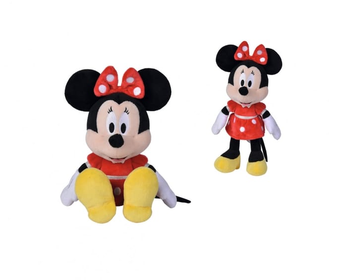 Disney - Minnie Mouse - Red Dress - 25 cm - Pluche - Rood - Alle leeftijden - Knuffel