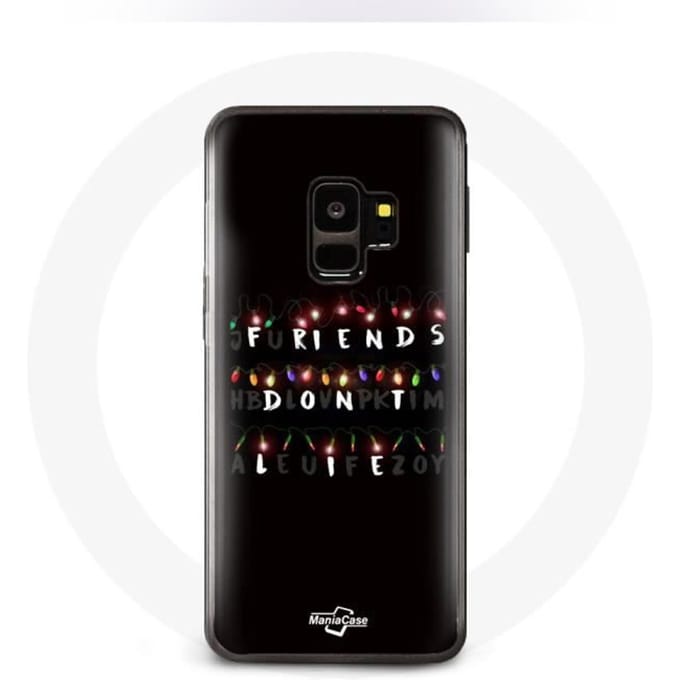 Coque pour Samsung Galaxy S9 Stranger Things Affiche Friends Don't Lie Joyeux noël