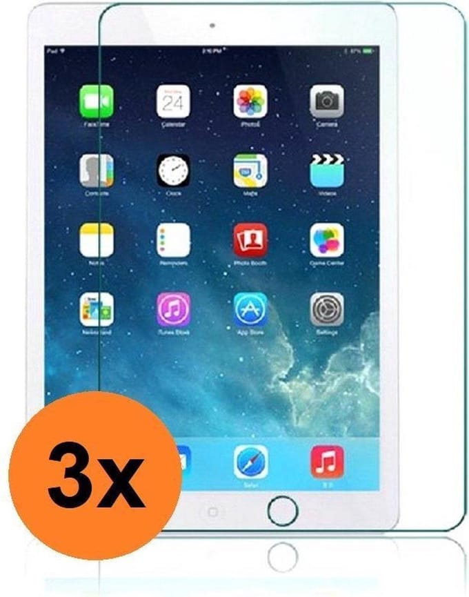 MoDo Screenprotector Geschikt voor iPad 2020 - 10.2 inch - ipad 2019 Screenprotector Beschermglas Tempered Gehard Glas 3x