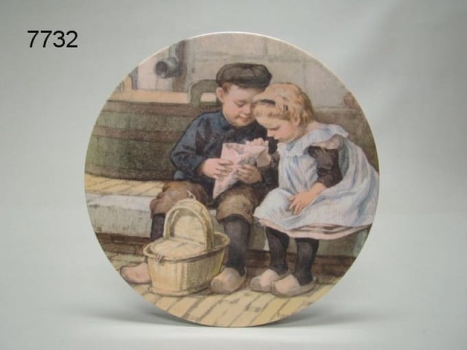 Ot en Sien - Tafelonderzetter - Suiker Halen - Ø 20 cm - Melamine - Nostalgisch Design