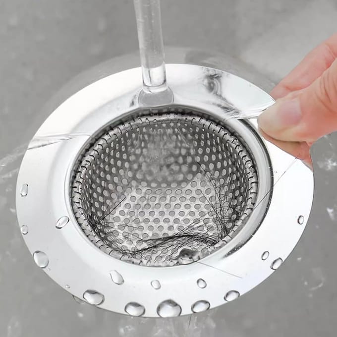 Set van 3 RVS Afvoerzeven voor Keuken, Douche en Wastafel - Universele Pasvorm