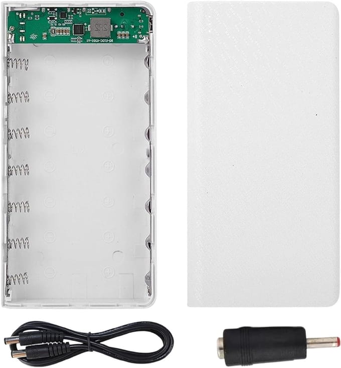 Batterij Case - Power Module - Mobiel Opladen - Geen Lassen - 7 Slots - Wit