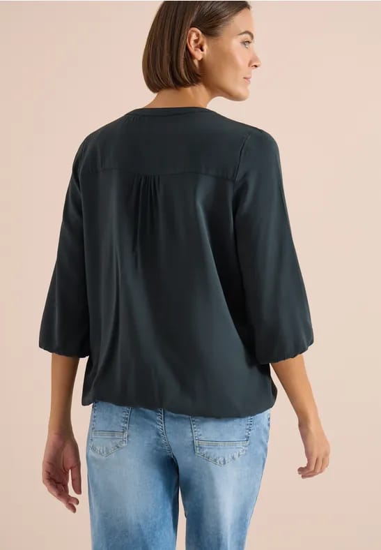 3/4-mouwen blouse met gespleten hals