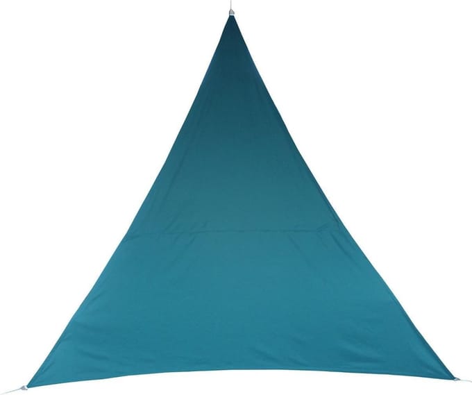 Premium kwaliteit schaduwdoek/zonnescherm Shae driehoek blauw - 4 x 4 x 4 meter - Terras/tuin zonwering