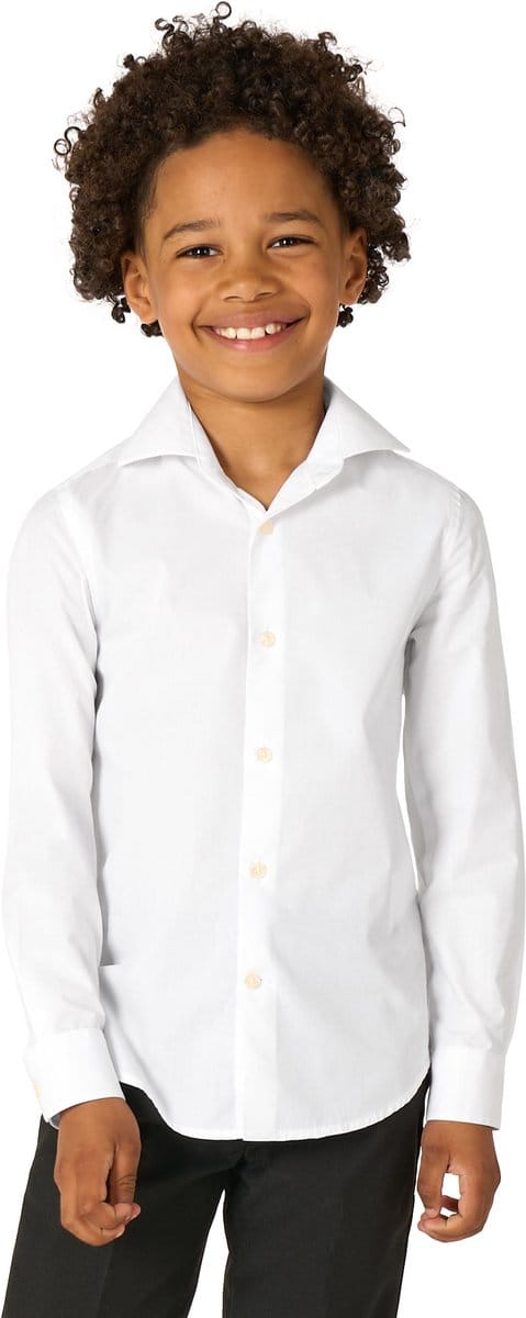 OppoSuits White Knight - Jongens Overhemd - Wit - Feest - Maat 92/98