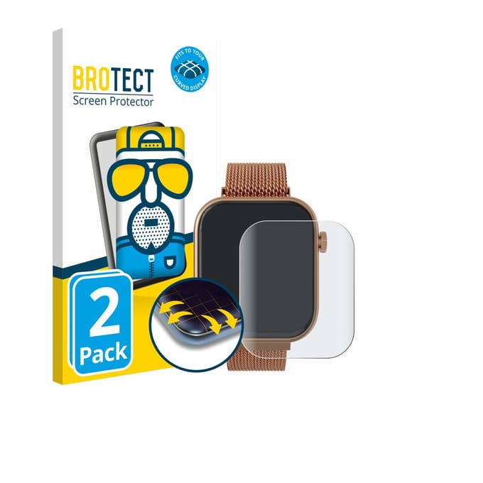 BROTECT - Screenprotector voor Techmade M-GLAM011 1.75" - Folie Beschermfolie matte volledig dekking 2 Stuks