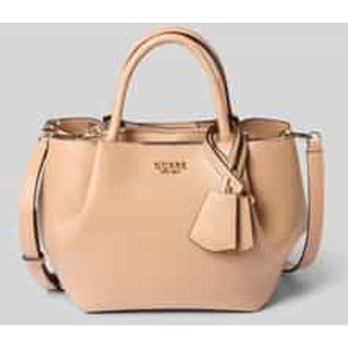 GUESS handtas schoudertas Amorette Girlfriend Satchel Beige Taupe