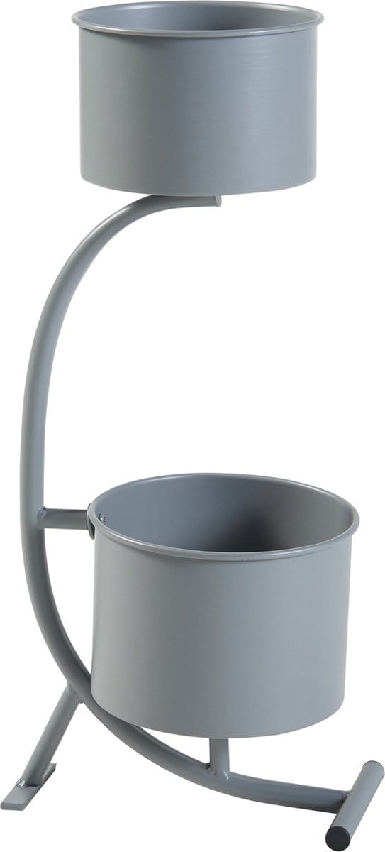 Plantenstandaard Almelo 63x29x21 cm metaal grijs [en.casa]