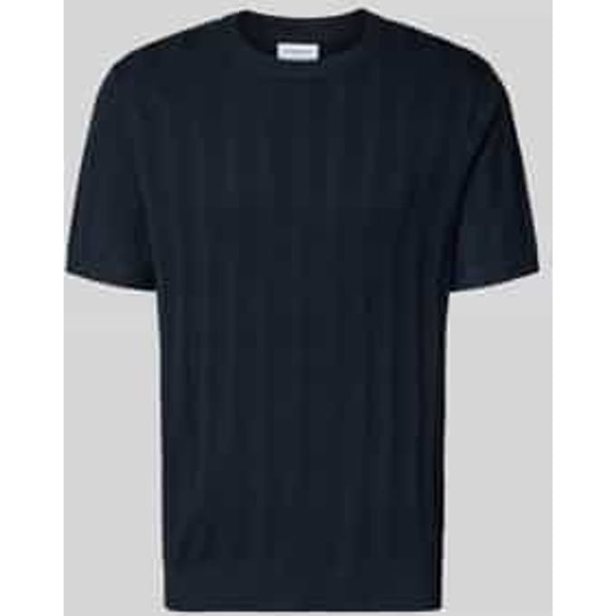 Gebreid shirt van viscosemix met ronde hals