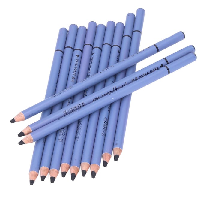 Houtskool Zwarte Schets Schilderij Extra Zachte Houtskoolpotloden Tekenset Vakantie Cadeau gray