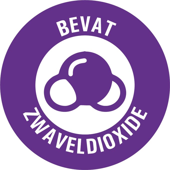 Bevat zwaveldioxide allergenen sticker op rol 20 mm - 1150 per rol